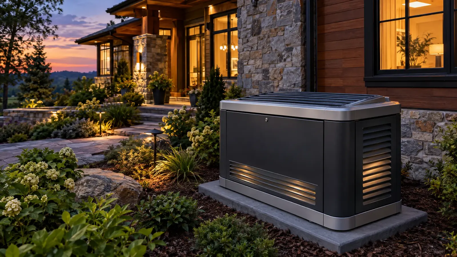 KOHLER generator beside a Tennessee home